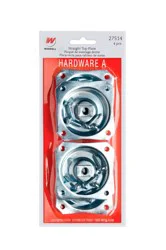 Waddell 2.4375-in x 2.4375-in Metal Table leg straight top plate for 4 -Pack