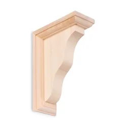 Waddell CB Two-Way Bracket 2.25-in W x 5-in D x 7-in H Classic Unfinished Hardwood Wood Indoor Decorative Bracket