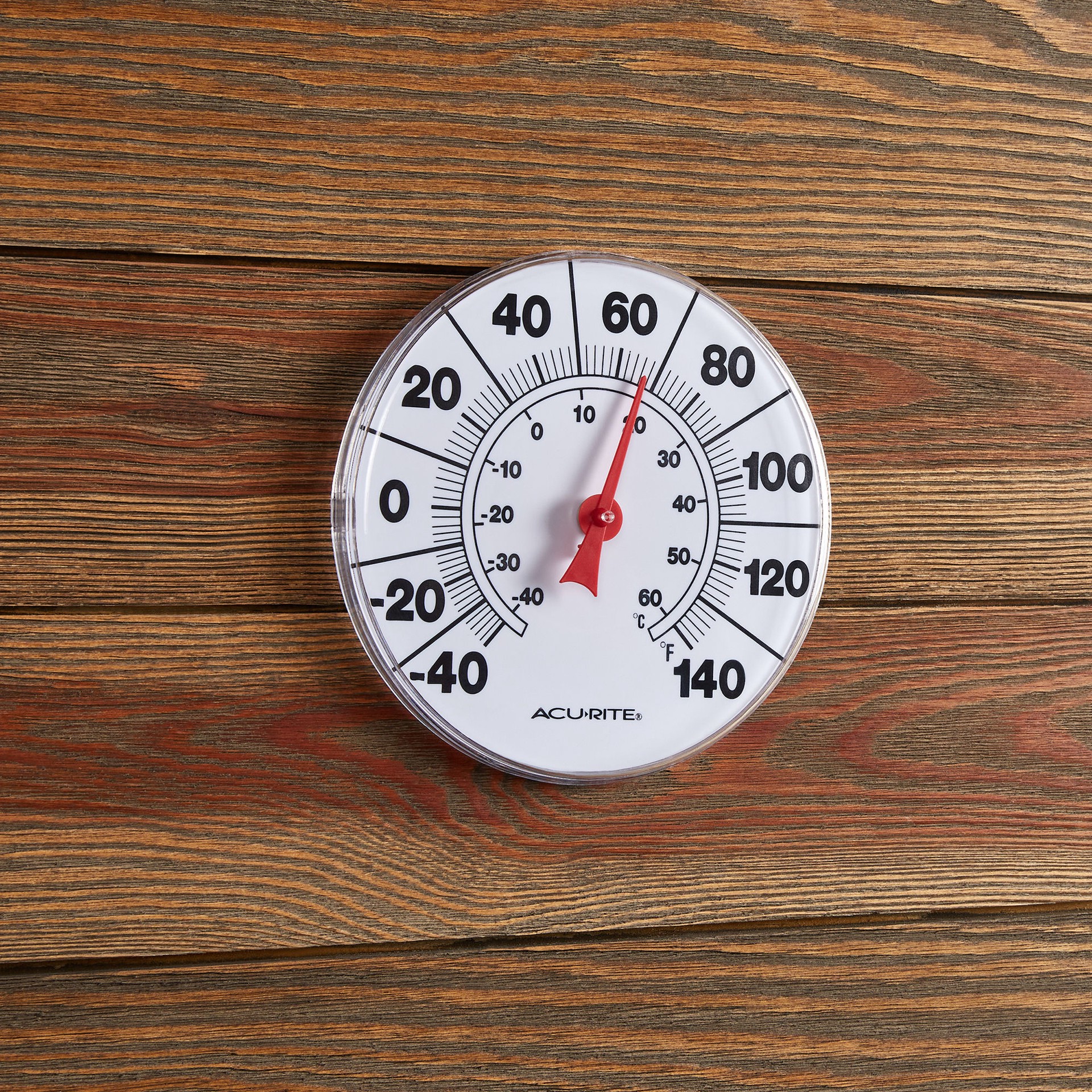 slide 5 of 6, AcuRite Analog Wired Outdoor White Thermometer, 1 ct