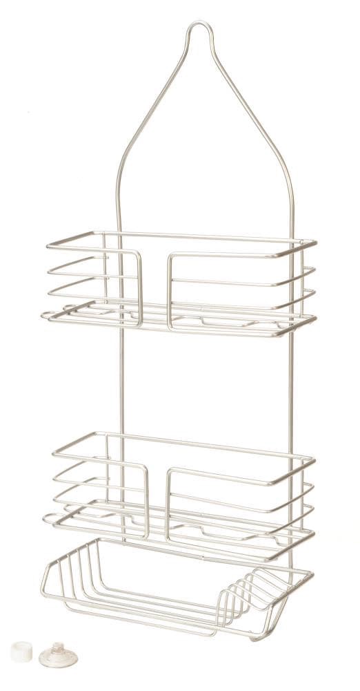 slide 4 of 4, Style Selections Ultra chrome Steel 2 -Shelf Bathtub caddy 10-in x 5.5-in x 25-in, 1 ct