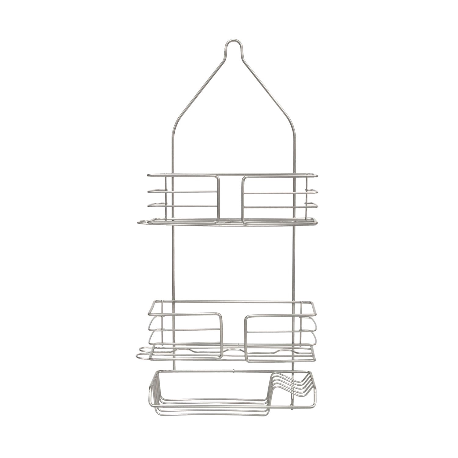 slide 1 of 4, Style Selections Ultra chrome Steel 2 -Shelf Bathtub caddy 10-in x 5.5-in x 25-in, 1 ct