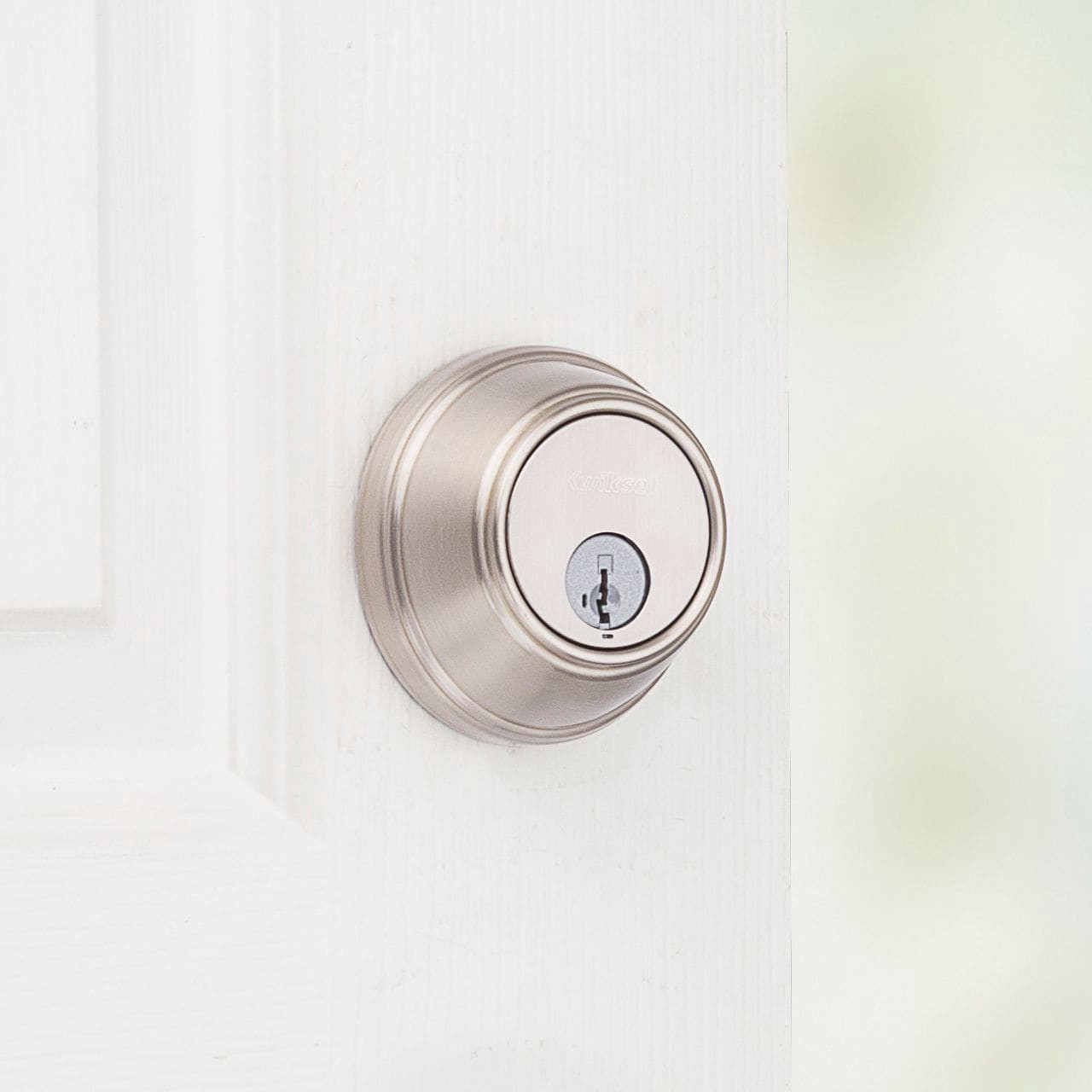 slide 2 of 6, Kwikset Security 816 KeyControl Satin nickel Single Cylinder Deadbolt ft. SmartKey Security, 1 ct