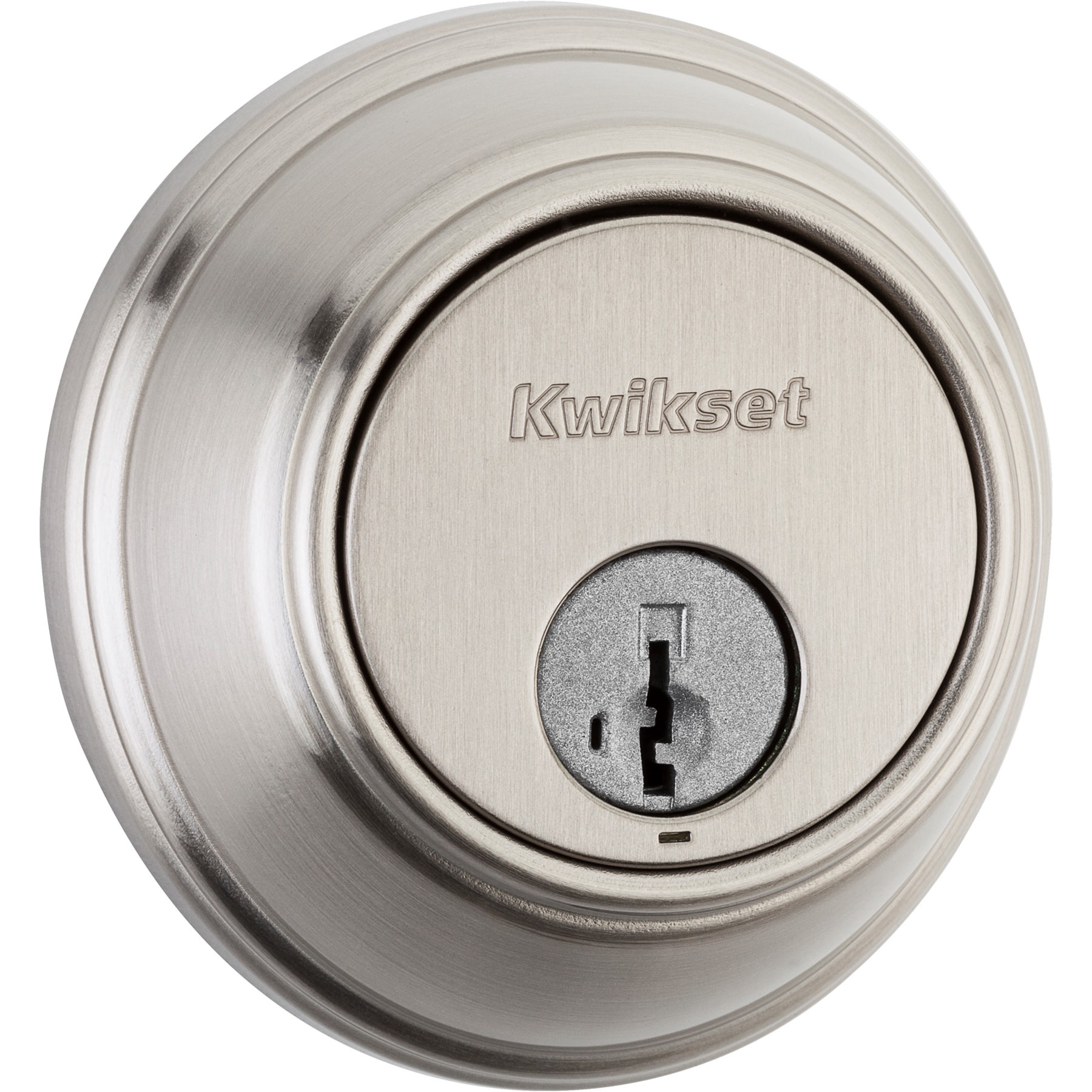 slide 3 of 6, Kwikset Security 816 KeyControl Satin nickel Single Cylinder Deadbolt ft. SmartKey Security, 1 ct