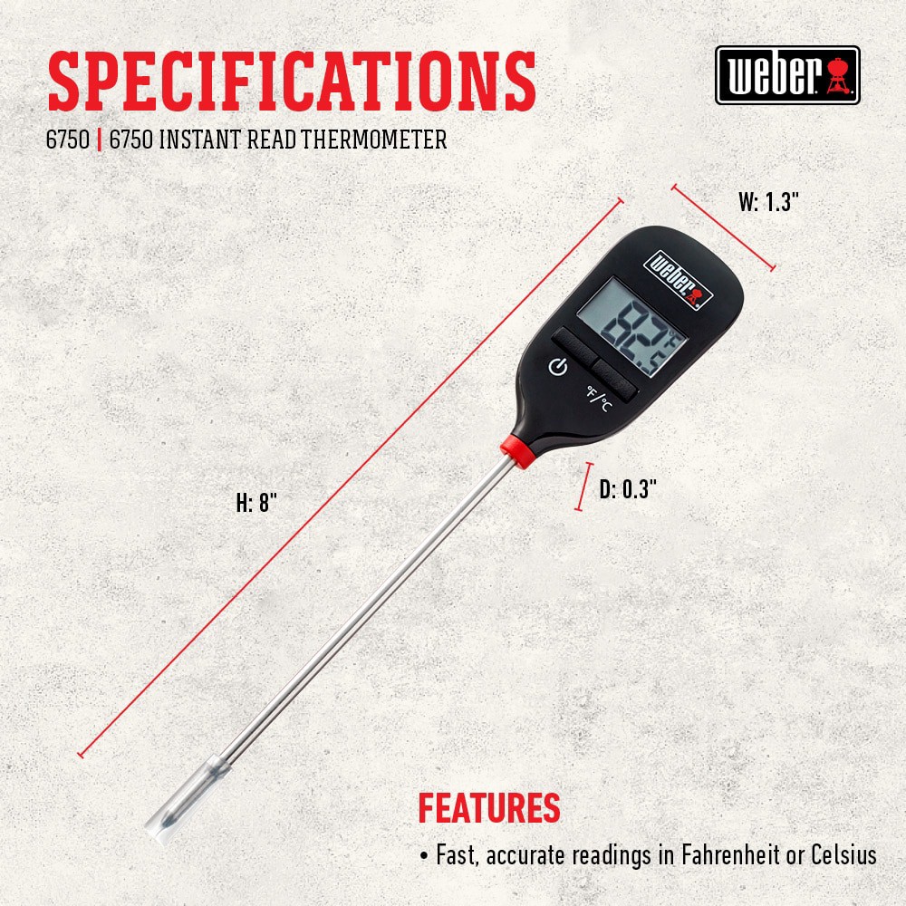 slide 3 of 6, Weber Digital Probe Meat Thermometer, 1 ct