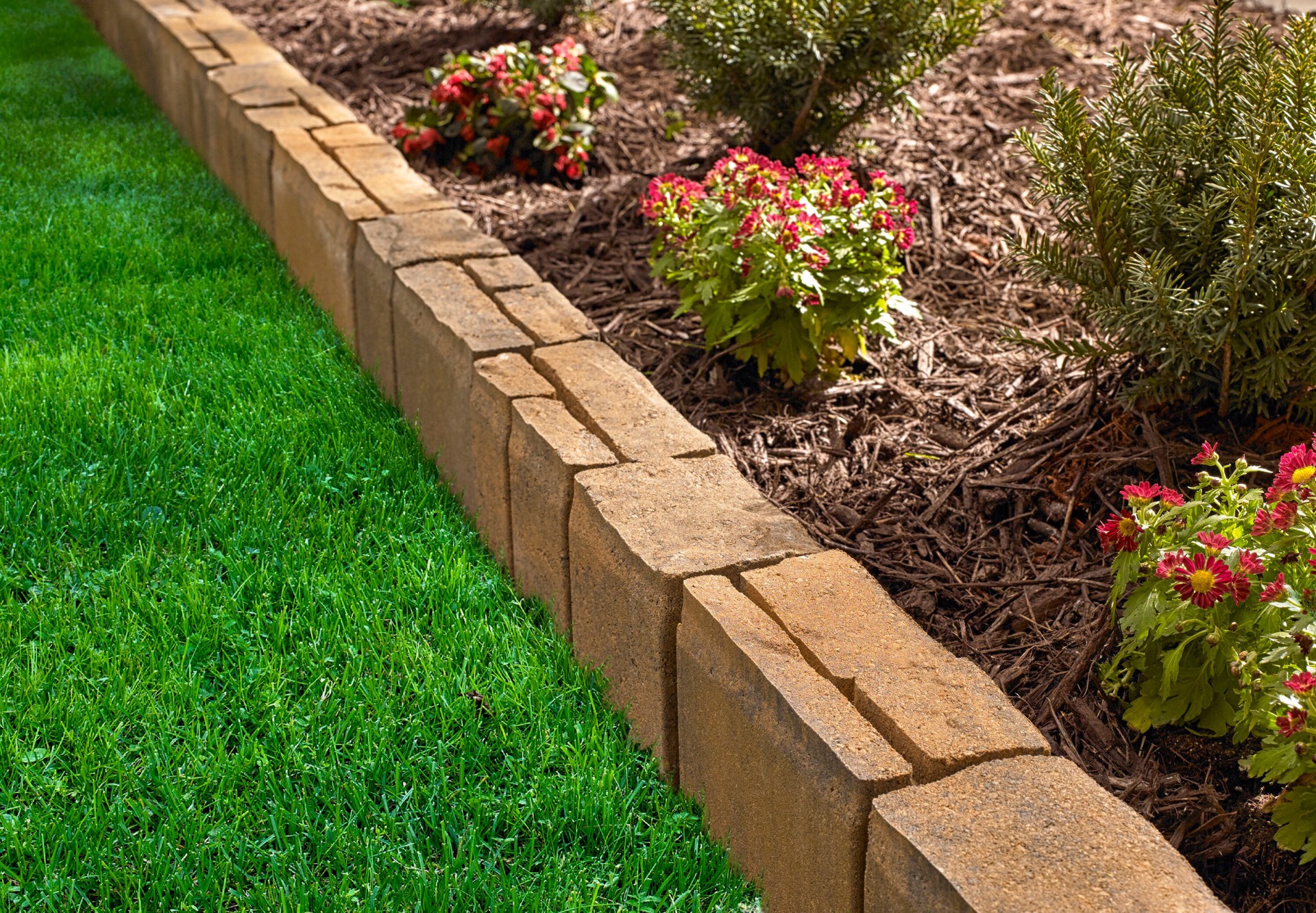 slide 3 of 4, 4.0-Inches H x 16.0-Inches L x 4.0-Inches D Jaxon Concrete Retaining wall block, 1 ct