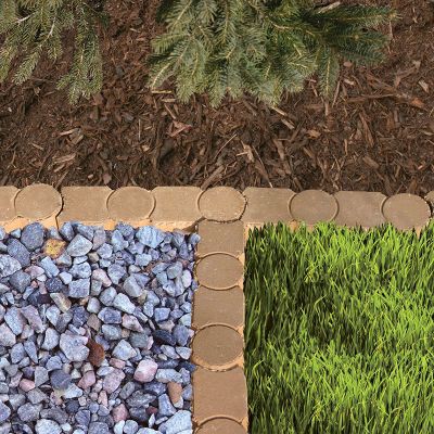 slide 4 of 6, Geometric 12-Inches L x 3-Inches W x 3-Inches H Red Concrete Straight edging stone, 1 ct