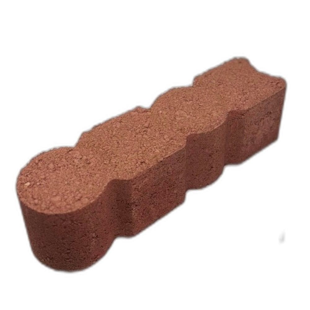 slide 1 of 6, Geometric 12-Inches L x 3-Inches W x 3-Inches H Red Concrete Straight edging stone, 1 ct