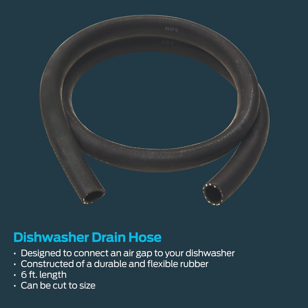 slide 3 of 3, EZ-FLO 10-ft 0.75 -in Hose barb Inlet x 0.75 -in Hose barb Outlet Rubber Dishwasher drain hose, 1 ct