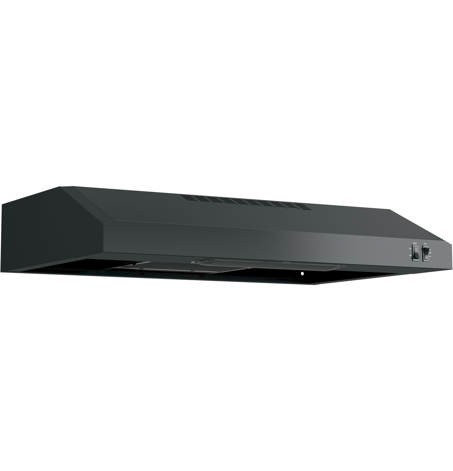 slide 6 of 6, GE 30 inch Convertible 200-CFM Black Under Cabinet Range Hood, 1 ct