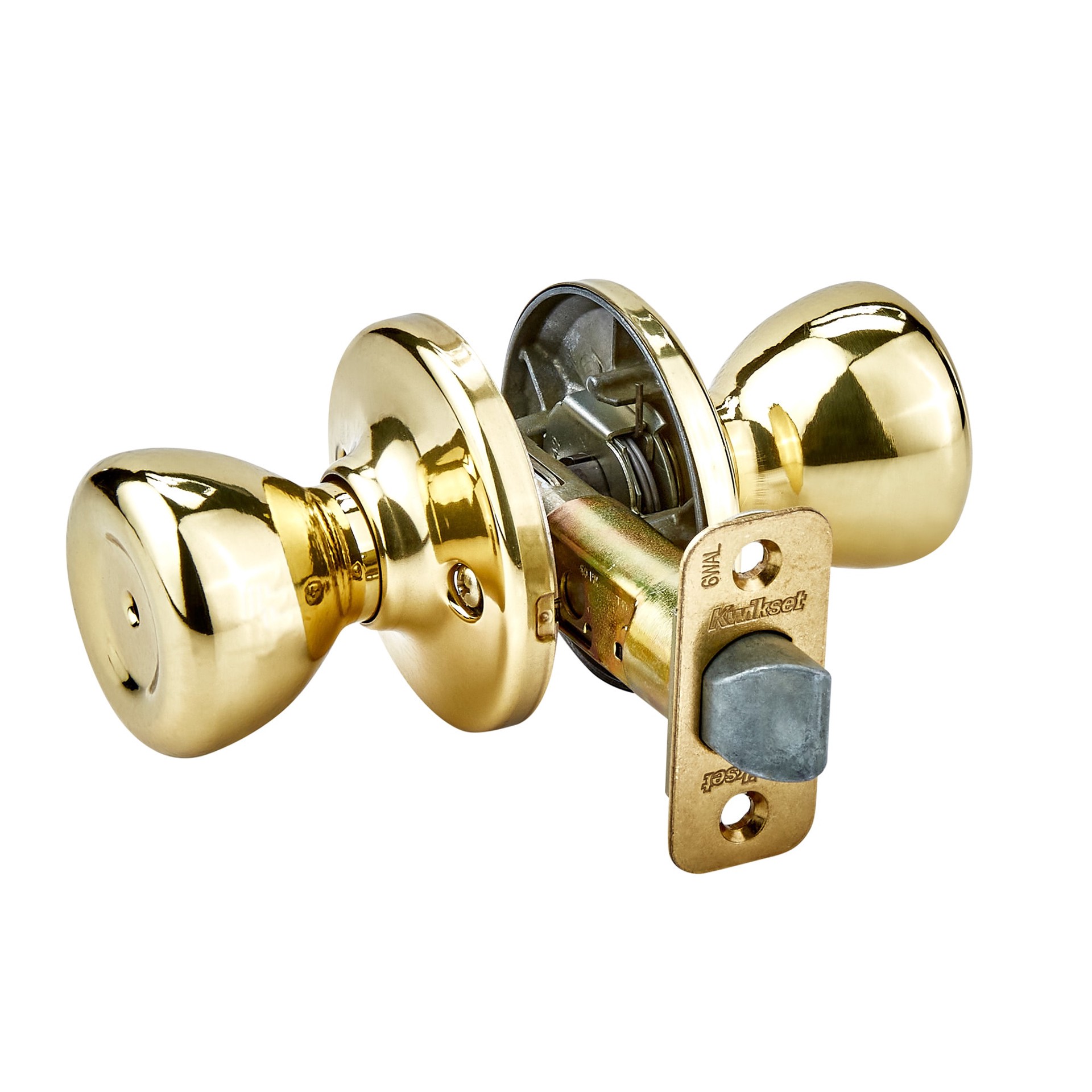 slide 3 of 6, Kwikset Tylo Polished Brass Interior or Bed/Bath Privacy Door Knob, 1 ct