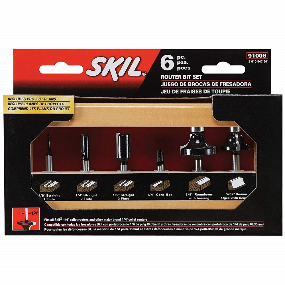 slide 1 of 5, SKIL 6 -Piece Carbide-tipped Router Bit Set, 1 ct