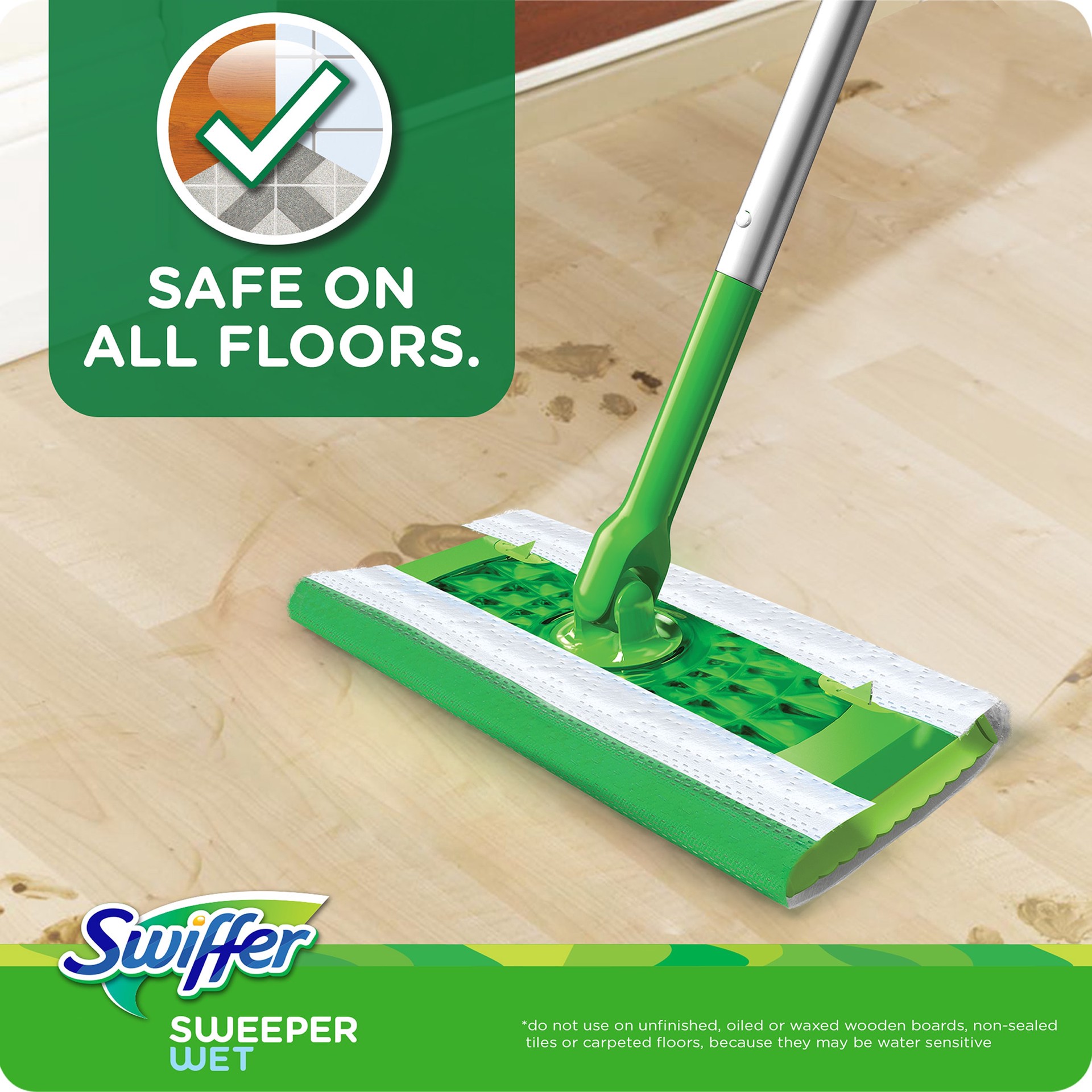 slide 4 of 6, Swiffer Sweeper Wet Fresh Scent Cellulose fiber/polypropylene Refill 24 -Pack, 1 ct