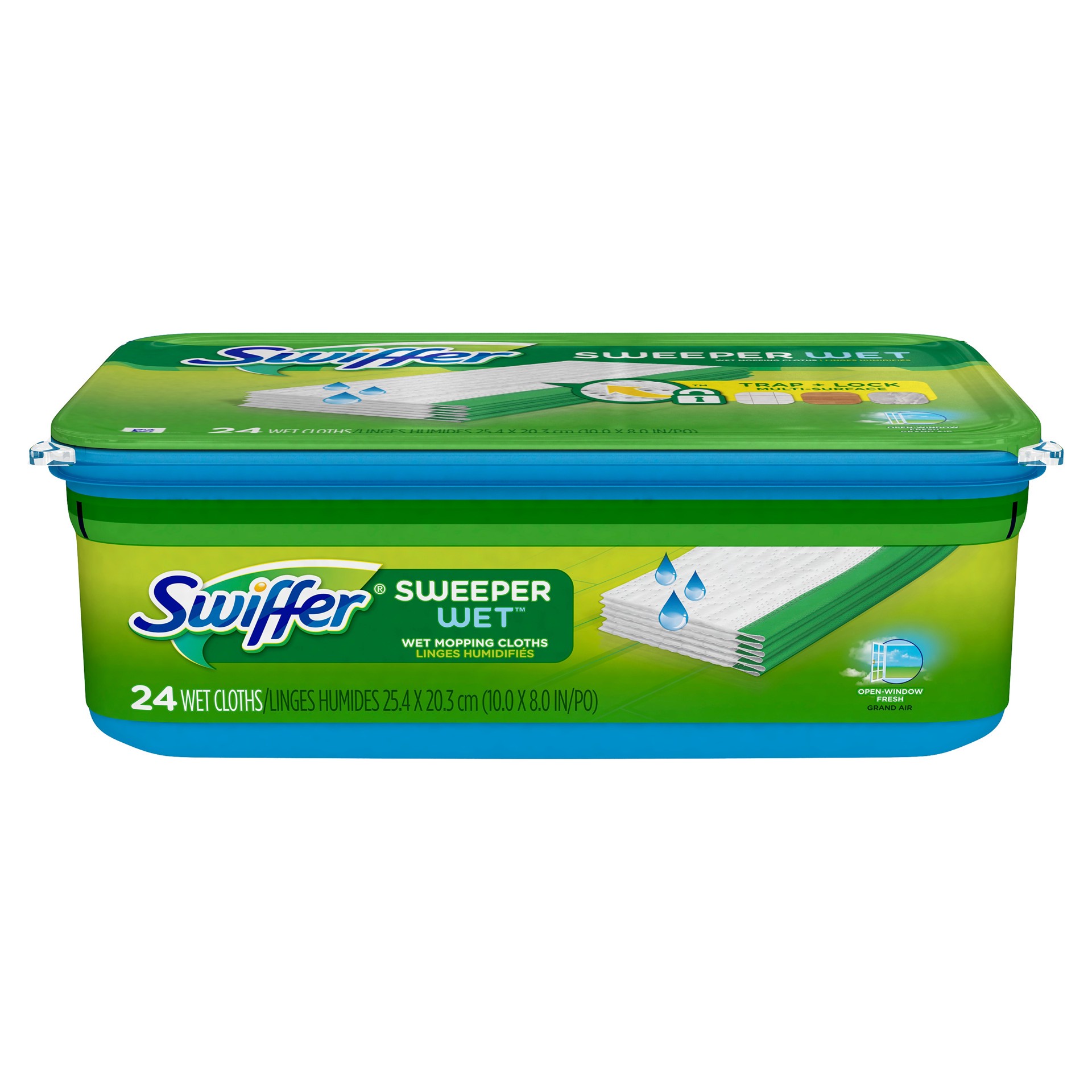 slide 1 of 6, Swiffer Sweeper Wet Fresh Scent Cellulose fiber/polypropylene Refill 24 -Pack, 1 ct