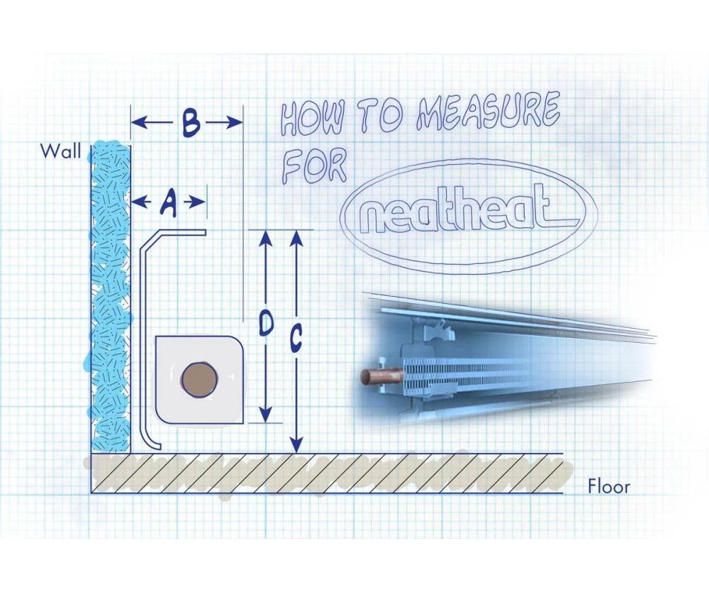 slide 6 of 6, NeatHeat 3-in Hydronic Slip-on Baseboard Heater Outside corner, 1 ct
