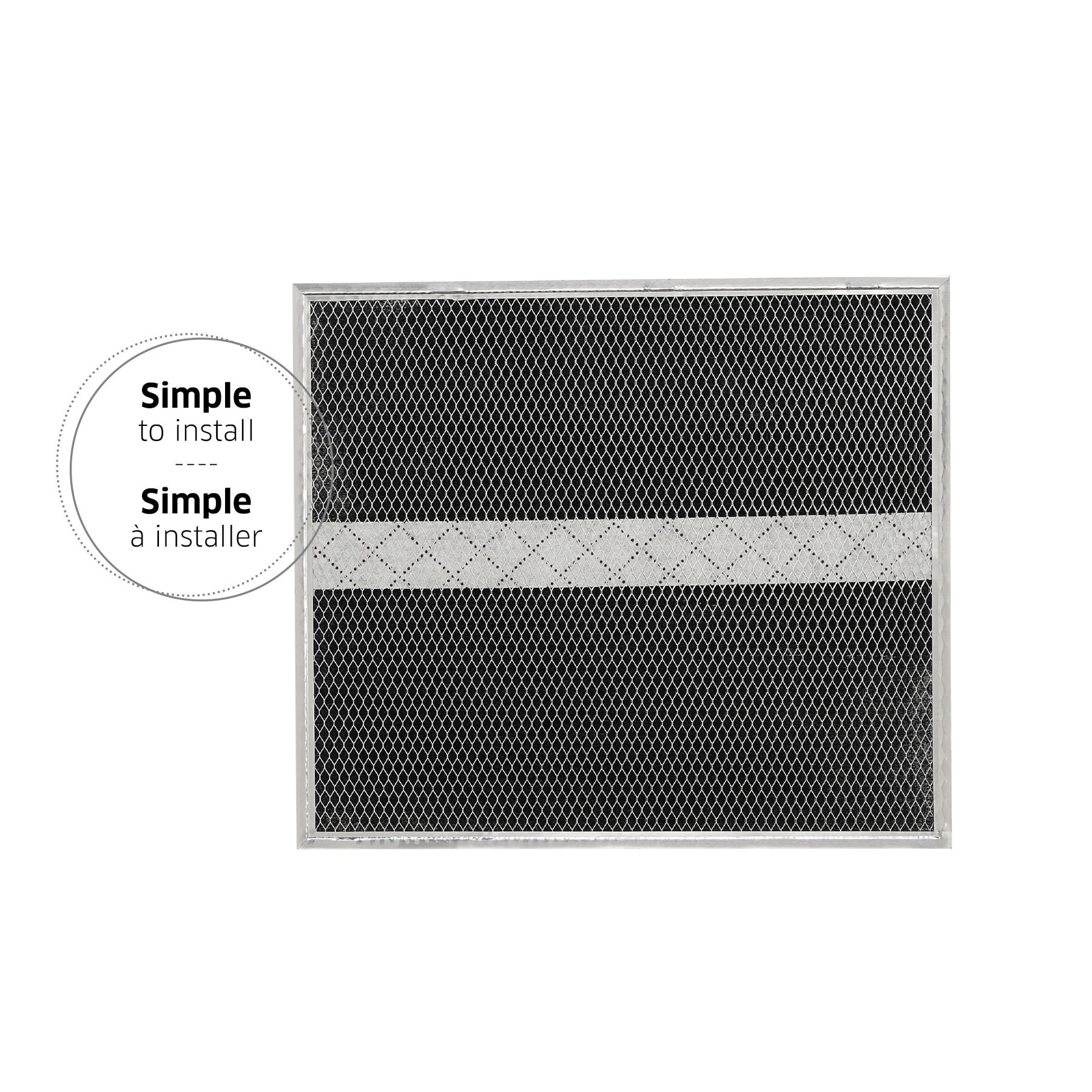 slide 3 of 5, Broan Duct-Free Undercabinet range hood Air filter 2 -Pack Metallic/Black, 1 ct