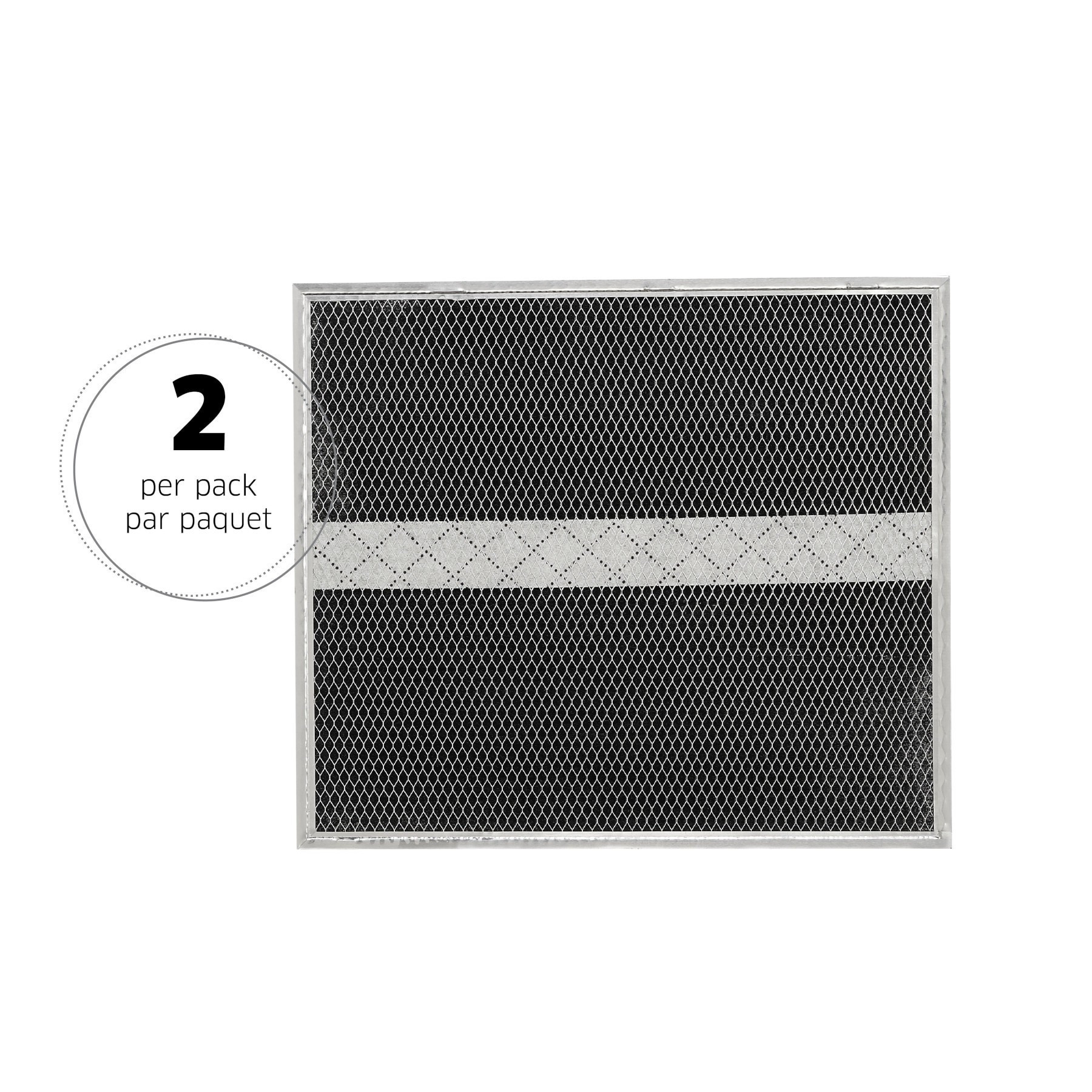 slide 4 of 5, Broan Duct-Free Undercabinet range hood Air filter 2 -Pack Metallic/Black, 1 ct