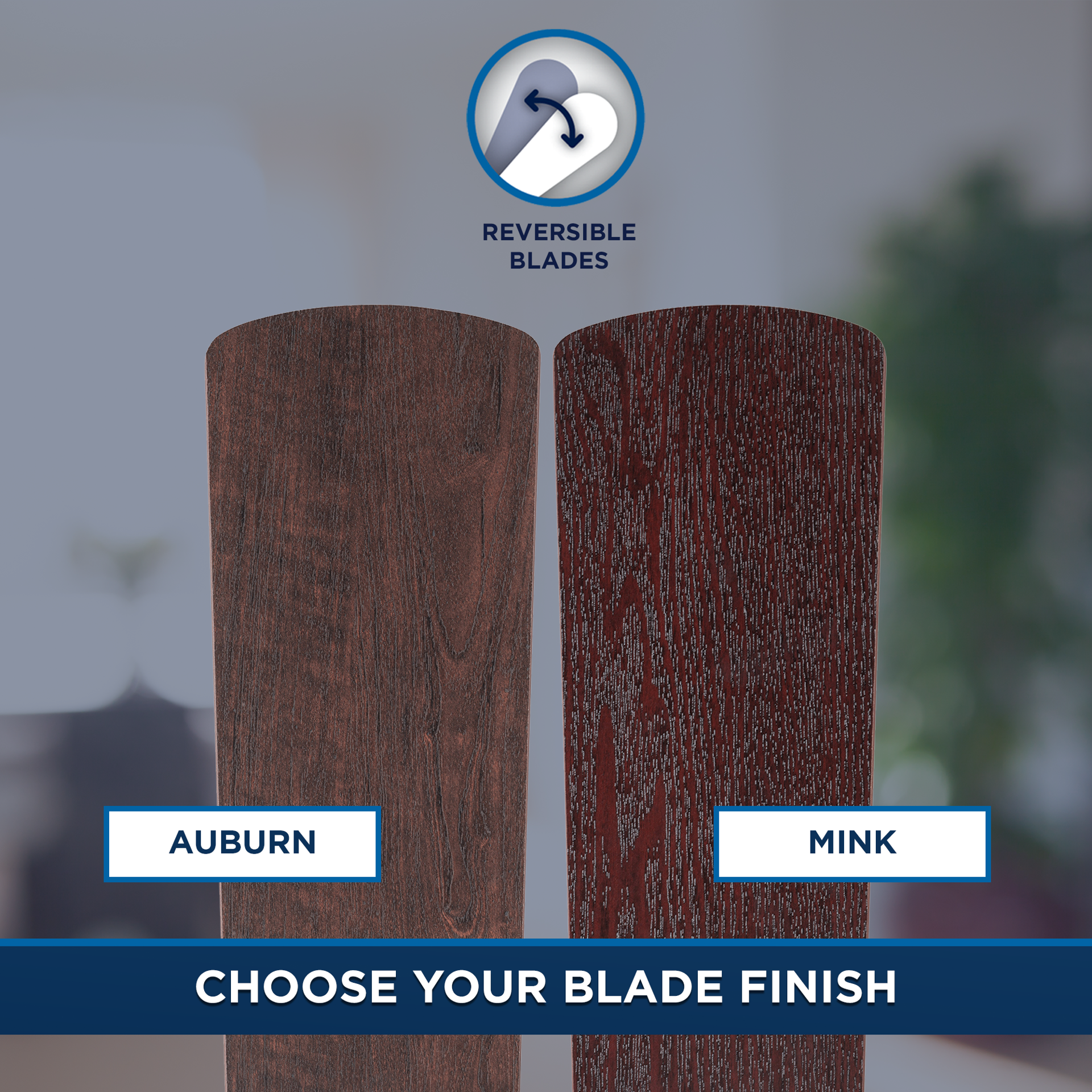 slide 6 of 6, Harbor Breeze Centreville 42-in Oil-Rubbed Bronze with Auburn/Mink Blades Flush Mount Ceiling Fan With Light 5 -Blade, 1 ct