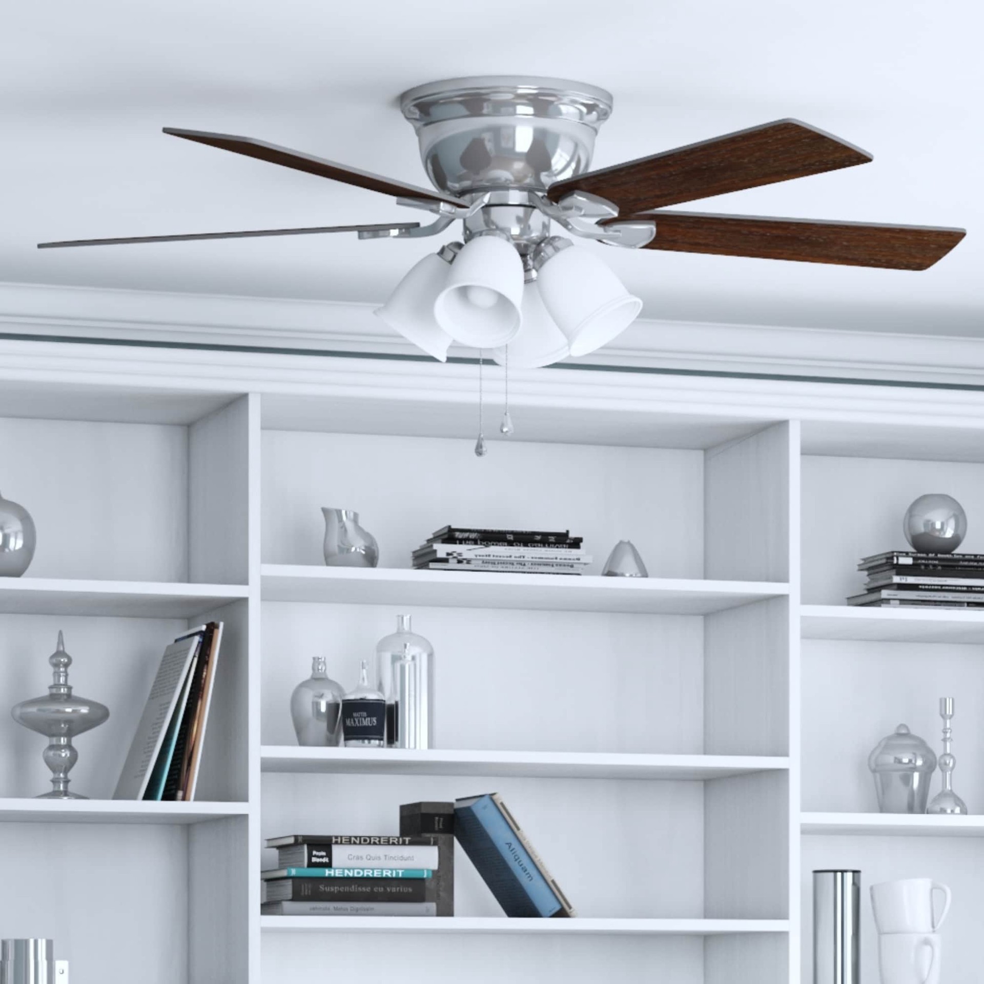 Harbor Breeze Centreville 52-in Brushed Nickel with Nutmeg/Cocoa