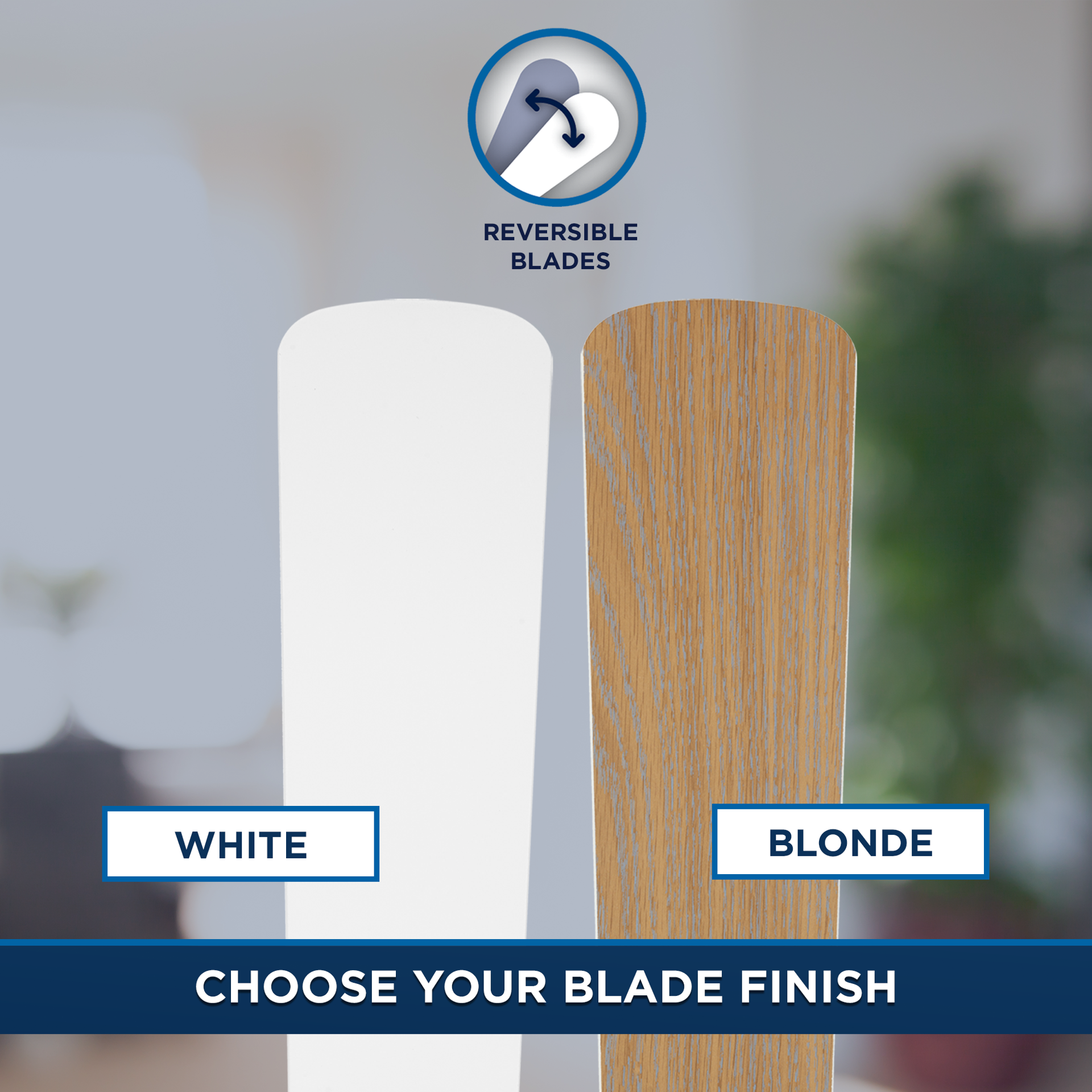 slide 5 of 6, Harbor Breeze Centreville 42-in White with White/blonde Blades Flush Mount Ceiling Fan With Light 5 -Blade, 1 ct