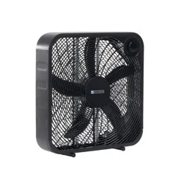 Utilitech 20-in High Velocity Indoor Box Fan, in Black