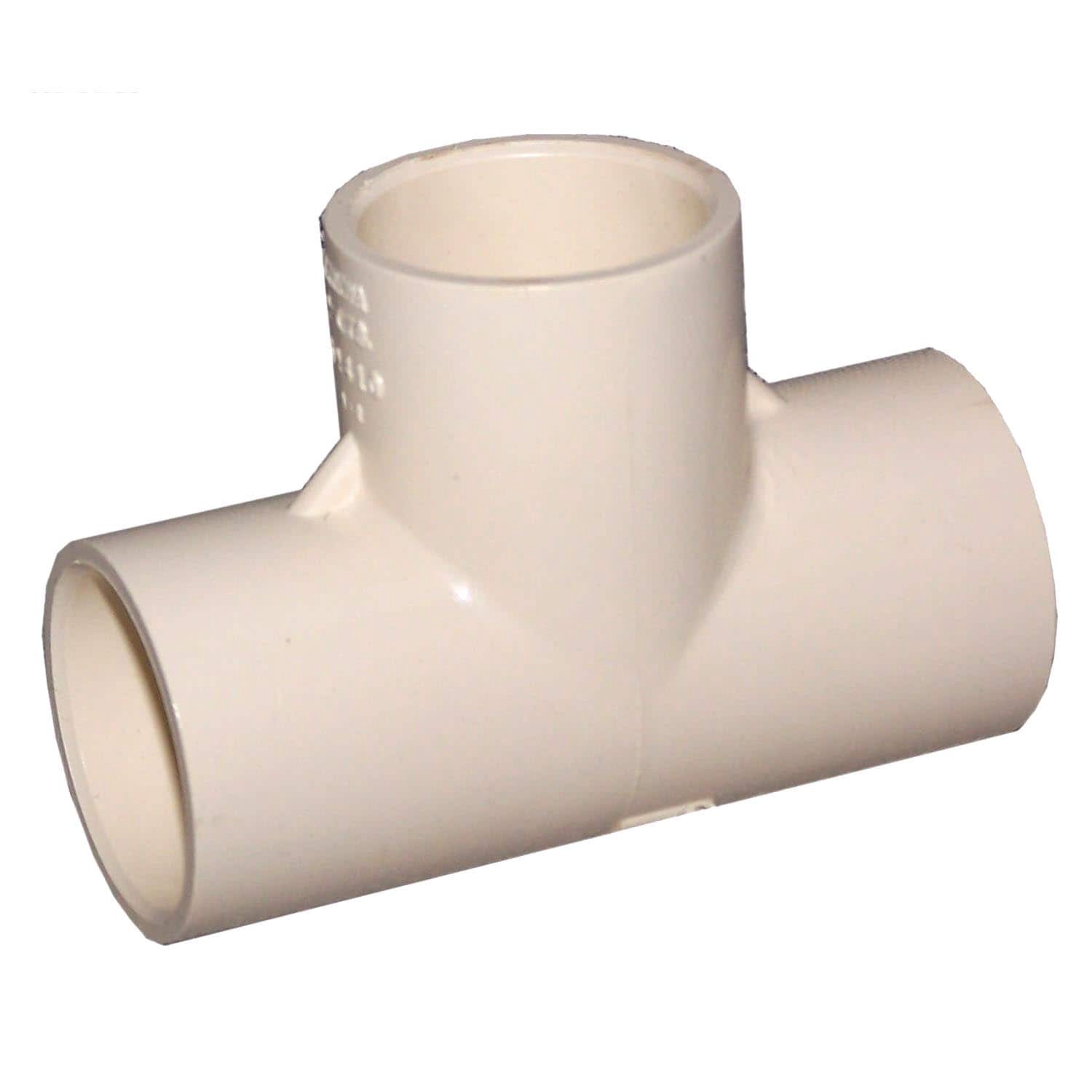 slide 2 of 2, Genova 3/4-in CPVC Tee Fitting for Potable Water Distribution, Cream Color, NSF Safety Listed, Maximum Working Temperature 180F, 1 ct