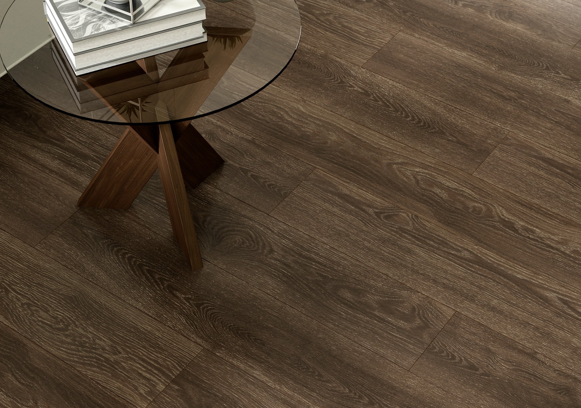 slide 6 of 6, Style Selections Woodfin Oak 7-mm T x 7-in W x 50-in L Water Resistant Laminate Flooring ( 26.8-sq ft / Carton ), 1 ct