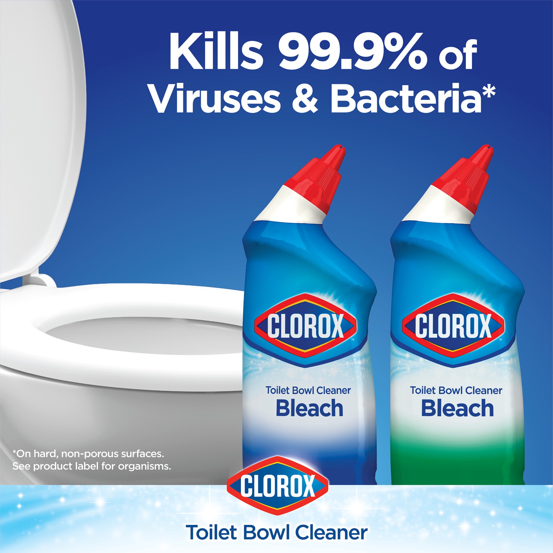 slide 2 of 6, Clorox 2-Pack 24-fl oz Rain Clean Toilet Bowl Cleaner, 