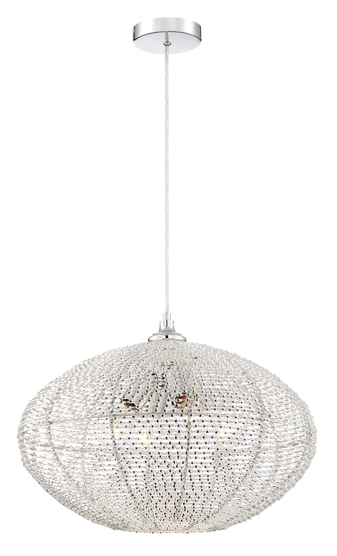slide 2 of 6, Quoizel Tango 4 -Light Polished Chrome Transitional Dome Medium Hanging Pendant light, 1 ct