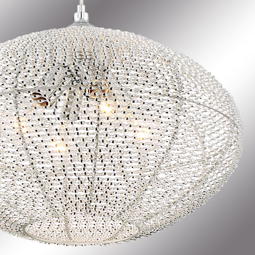 slide 5 of 6, Quoizel Tango 4 -Light Polished Chrome Transitional Dome Medium Hanging Pendant light, 1 ct