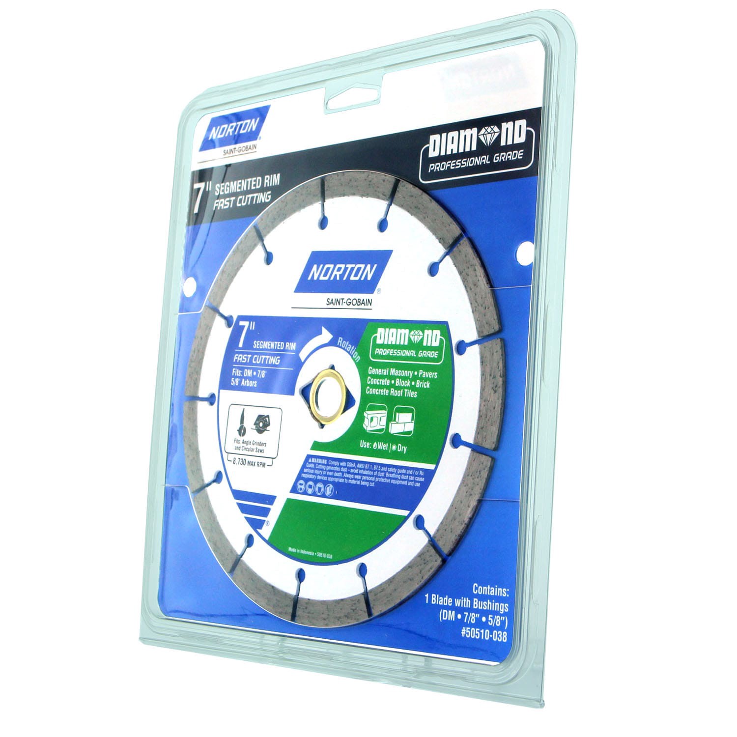 slide 4 of 4, Norton 7-in Wet/Dry Segmented Rim Diamond Saw Blade, 1 ct