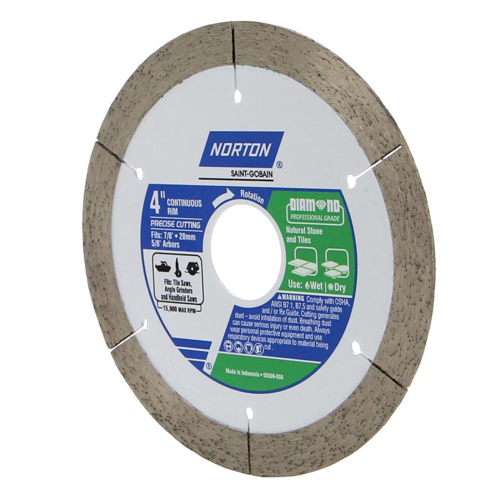 slide 2 of 4, Norton 4-in Wet/Dry Continuous Rim Diamond Saw Blade, 1 ct