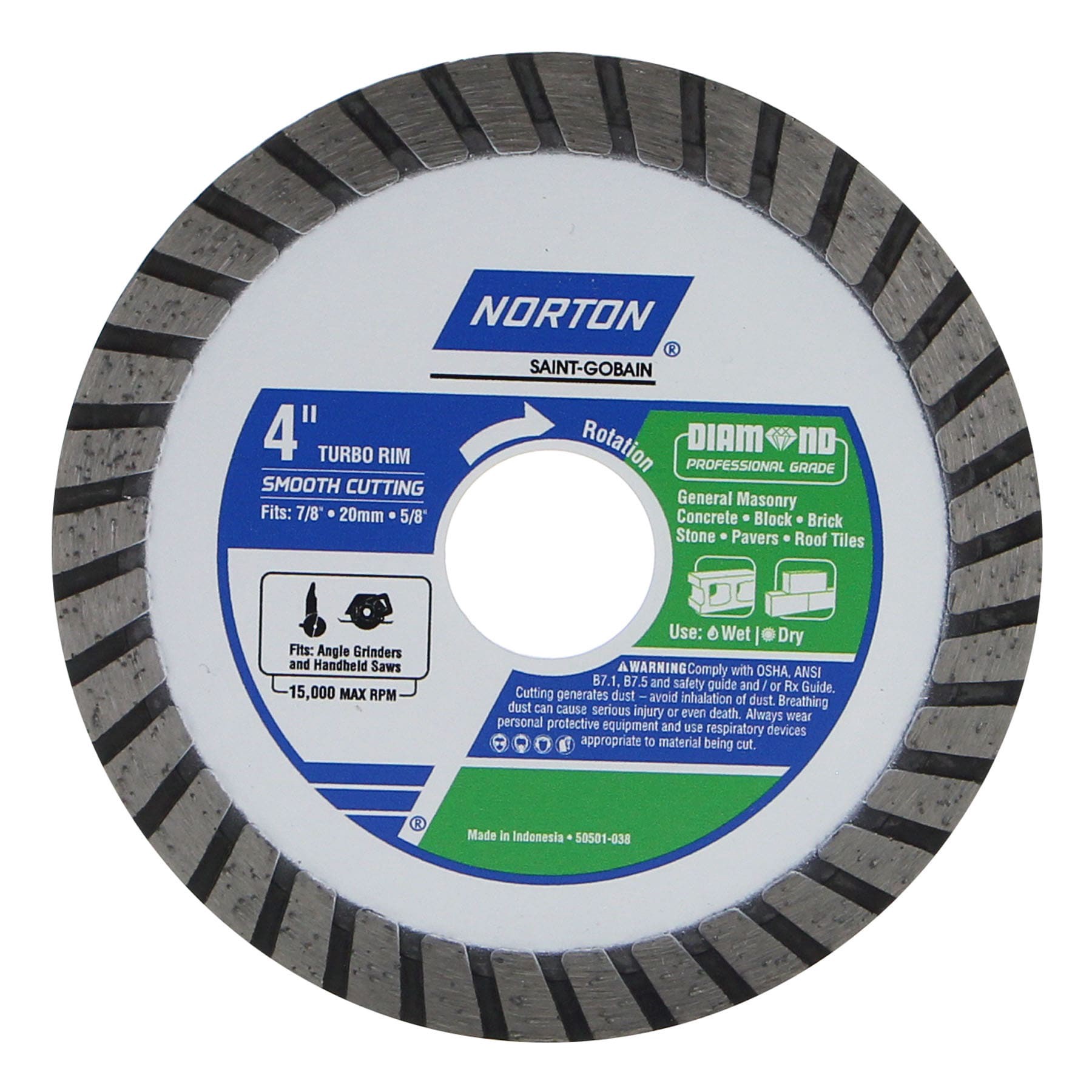 slide 2 of 4, Norton 4-in Wet/Dry Turbo Rim Diamond Saw Blade, 1 ct