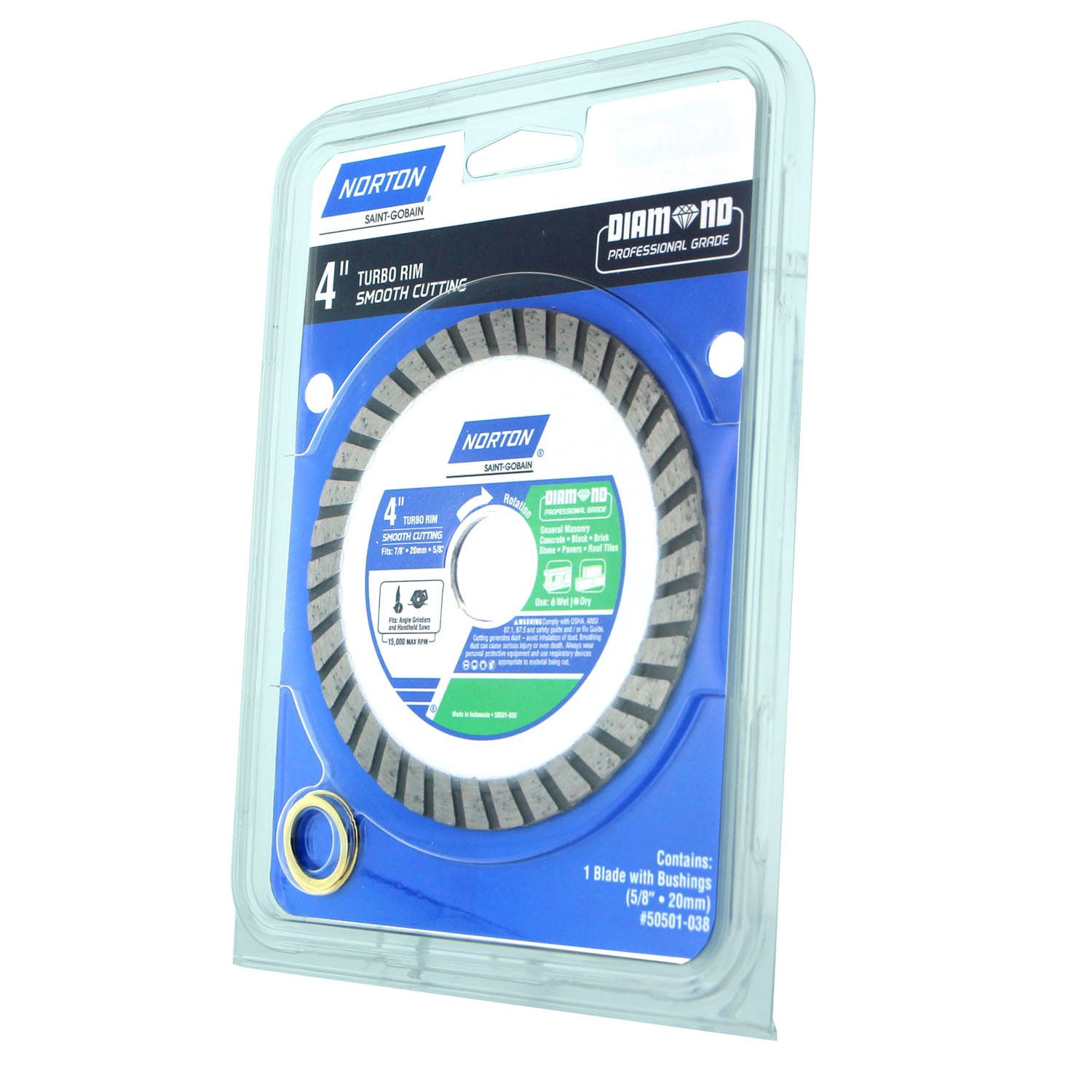 slide 4 of 4, Norton 4-in Wet/Dry Turbo Rim Diamond Saw Blade, 1 ct