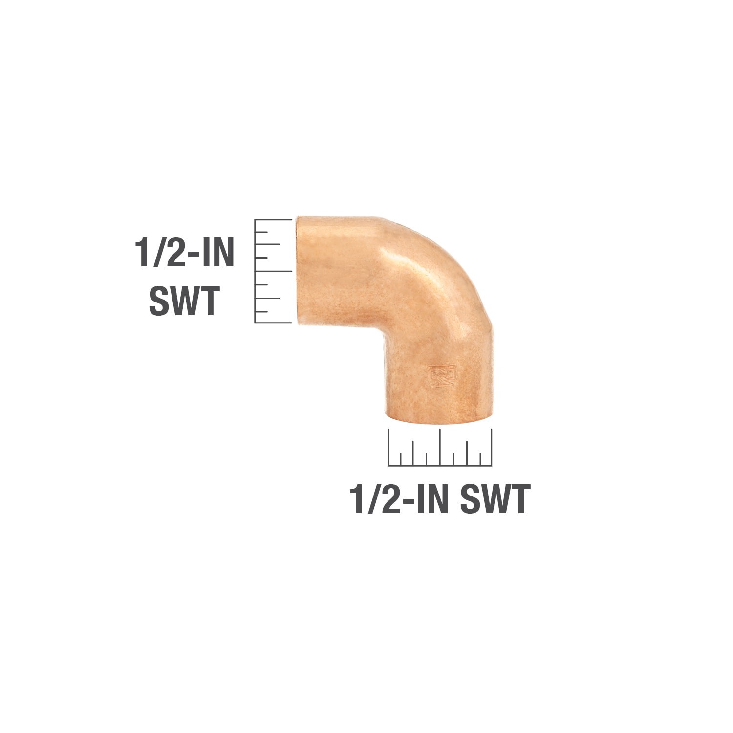 slide 3 of 6, Streamline 1/2-in 90-Degree Copper Short Radius Elbow (25-Pack), 1 ct