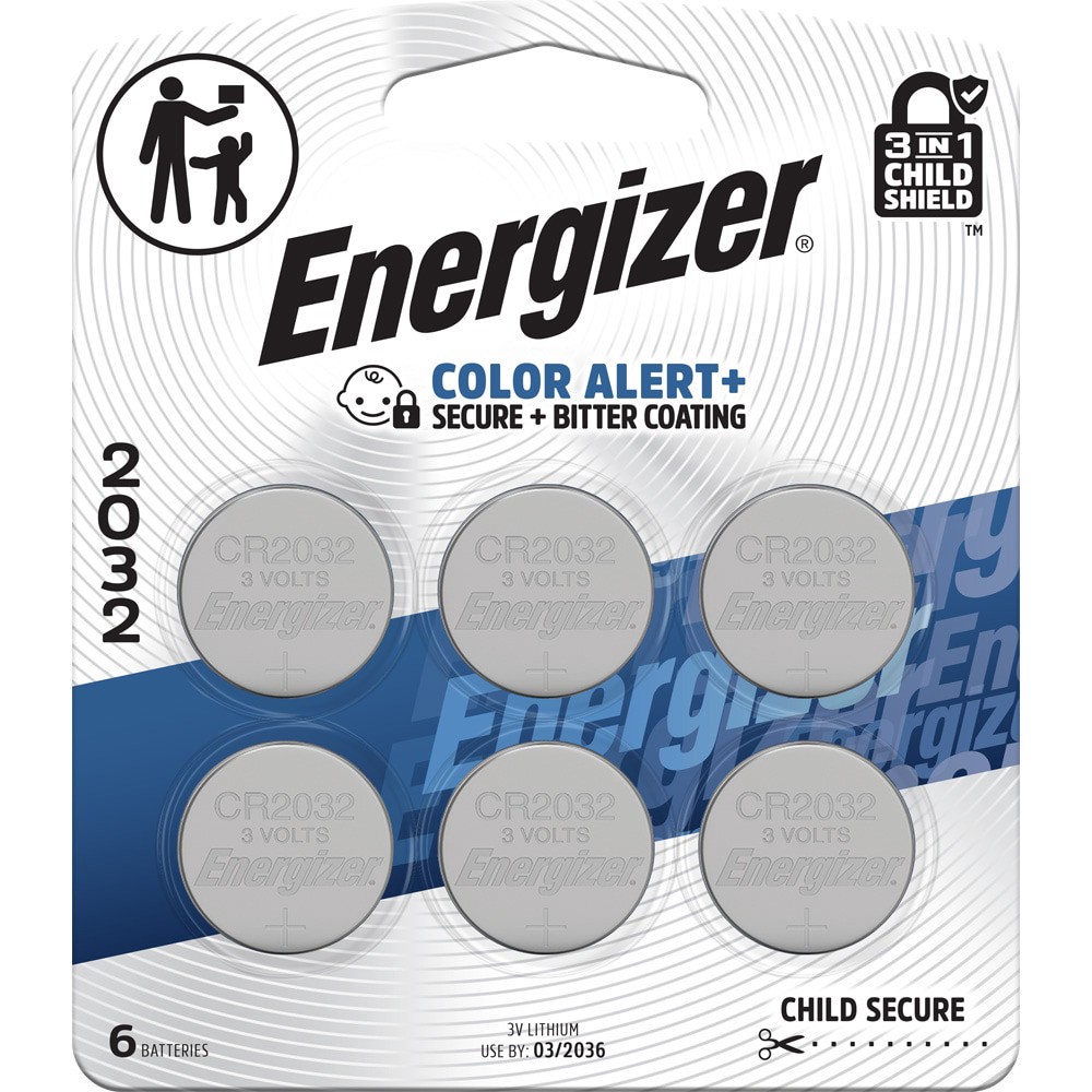 slide 1 of 6, Energizer Lithium CR2032 Coin Batteries 6 -Pack, 1 ct