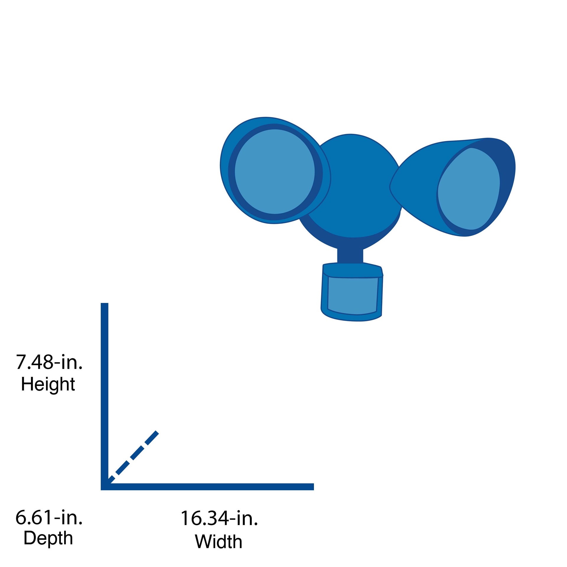 slide 4 of 6, Utilitech 240 -Degree 300 -Wattage Equivalent Hardwired Halogen white 2 -Head Motion-Activated Flood Light with Timer, 1 ct