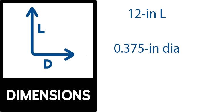 slide 3 of 6, Madison Mill 0.375-in dia x 12-in L Round Poplar Dowel 8 -Pack, 1 ct