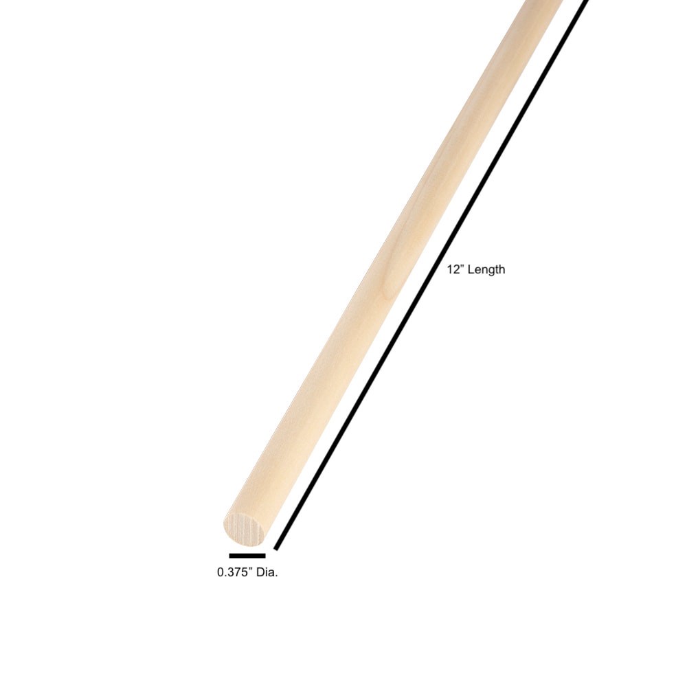 slide 6 of 6, Madison Mill 0.375-in dia x 12-in L Round Poplar Dowel 8 -Pack, 1 ct