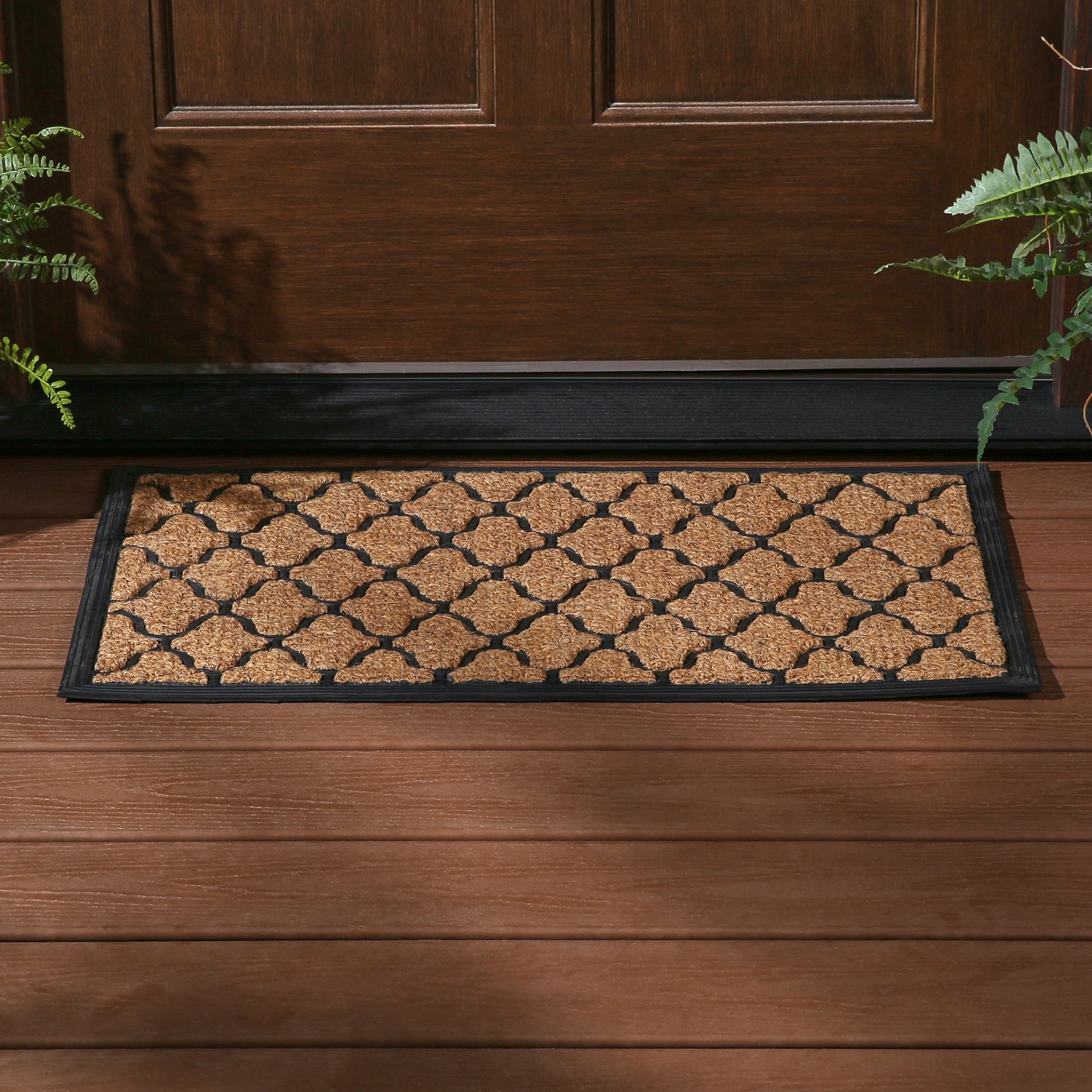 slide 2 of 6, Style Selections 17.75-in x 29.5-in Natural Non-Slip Grip Indoor Door Mat, 1 ct