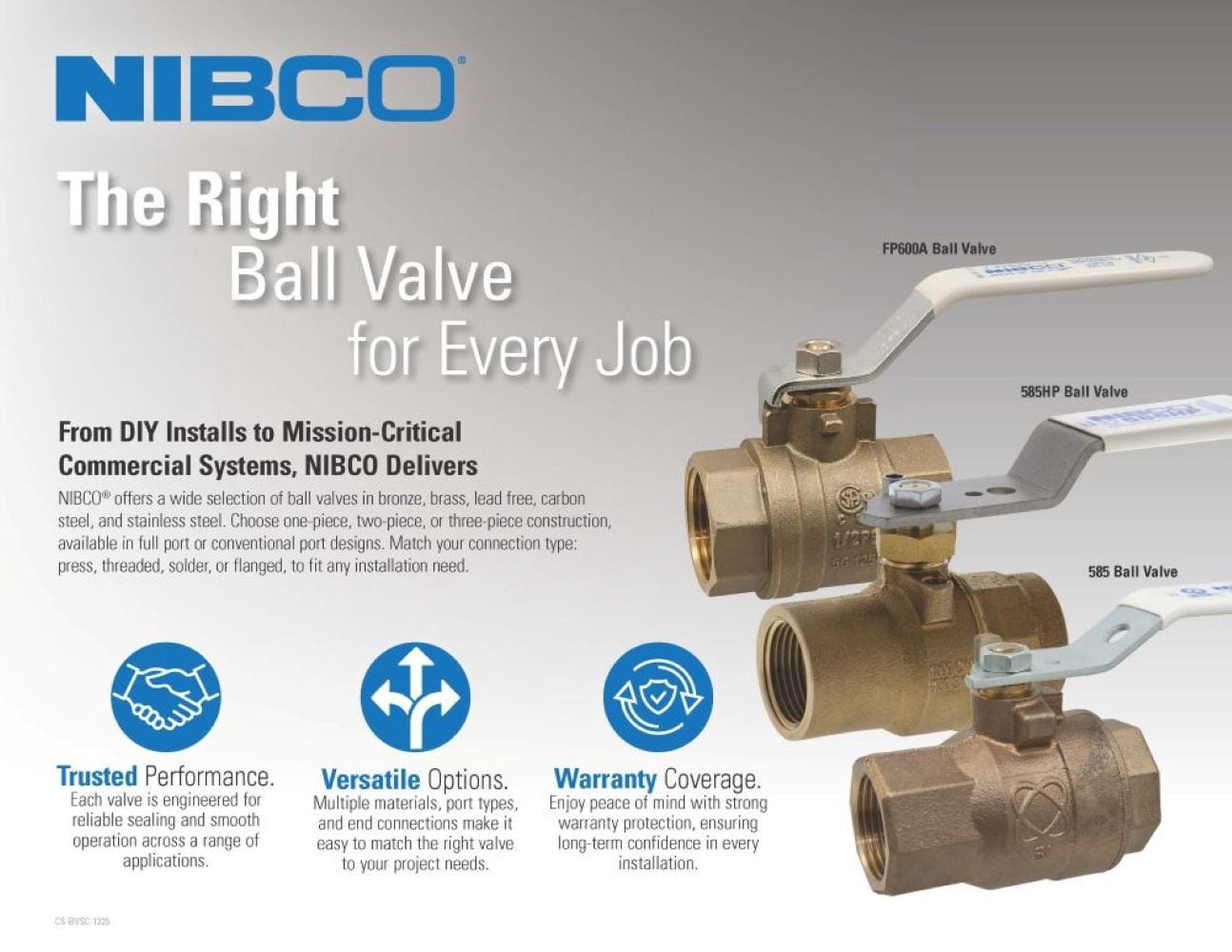 slide 2 of 2, NIBCO CLT-585-80-LF 3/8-in FNPT Bronze Ball Valve, 1 ct