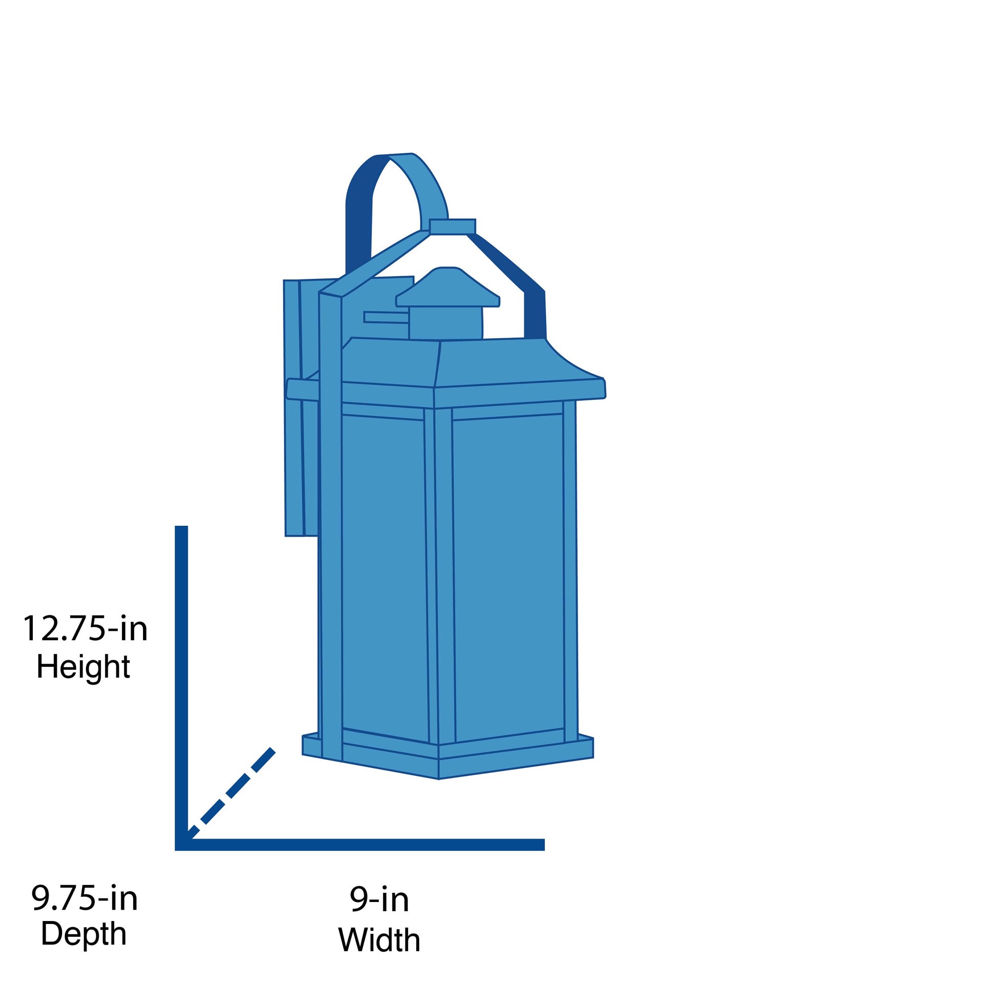 slide 2 of 6, Quoizel Canyon 1 -Light 12.75-in H Matte Black Hardwired Outdoor Wall Light, 1 ct