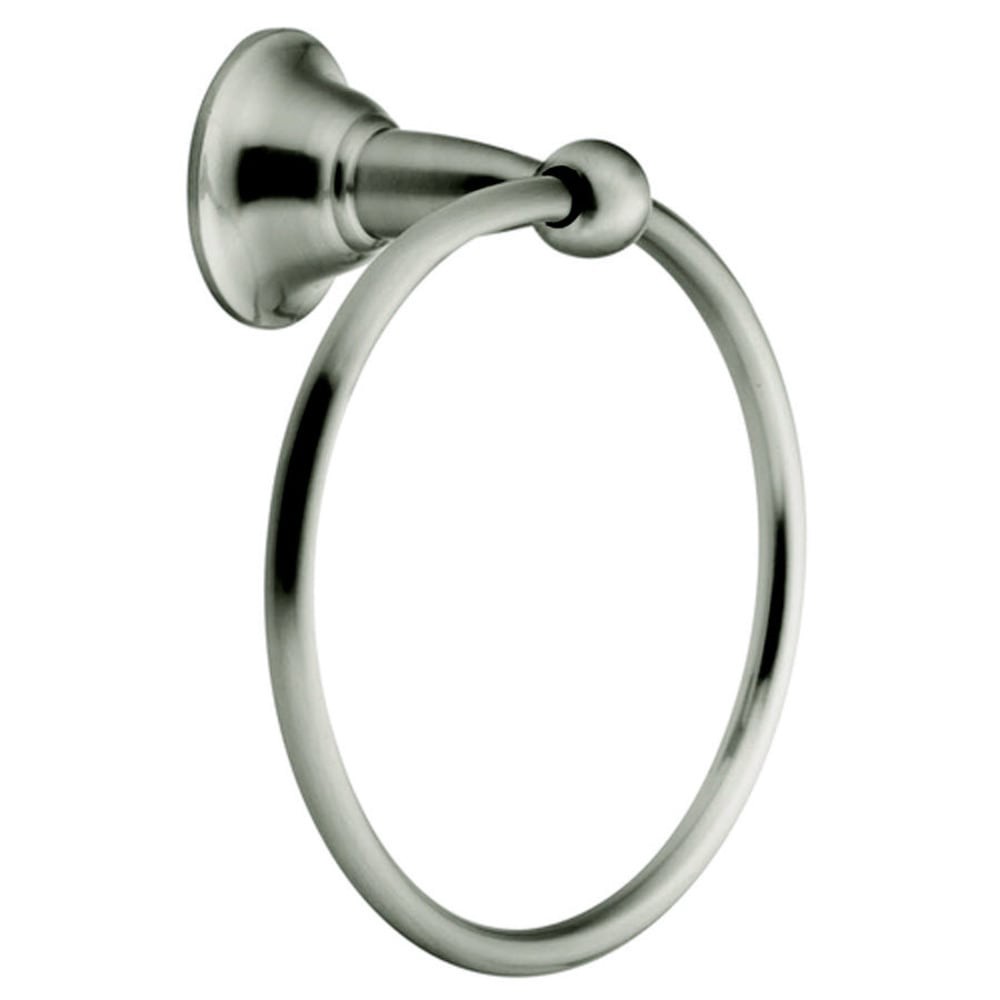 slide 1 of 5, Moen Sage Brushed Nickel Wall mount Single Towel Ring, 1 ct