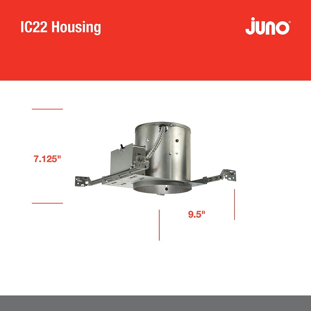 slide 5 of 6, Juno New construction Airtight IC 6-in Recessed Light Housing, 1 ct