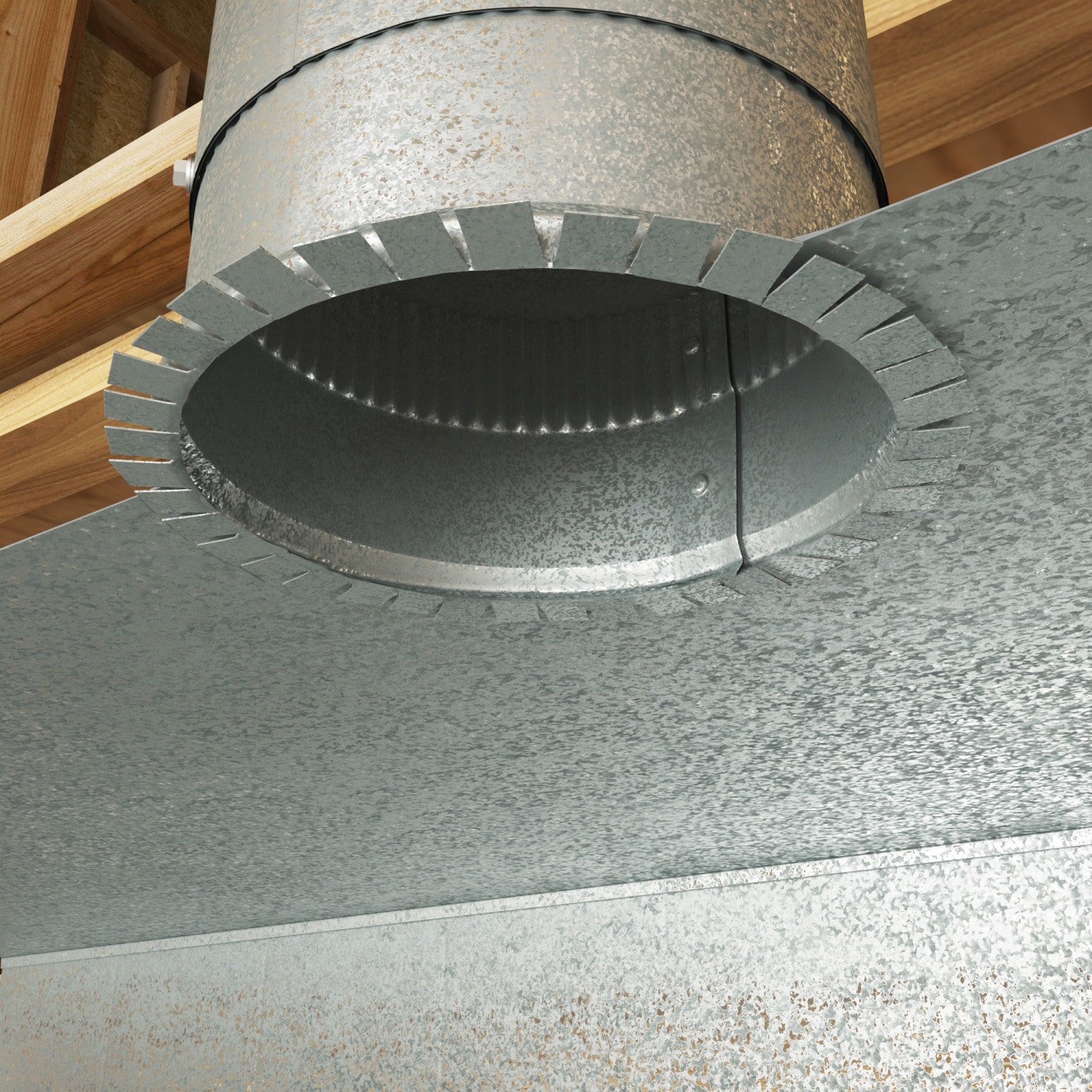 slide 3 of 6, IMPERIAL 10-in 28 Gauge Galvanized steel Round Duct starting collar, 1 ct