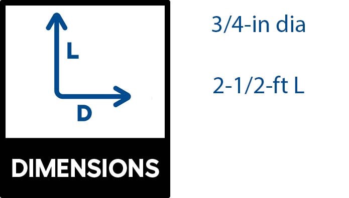 slide 2 of 6, Southland 3/4-in x 30-in Black Pipe, 1 ct