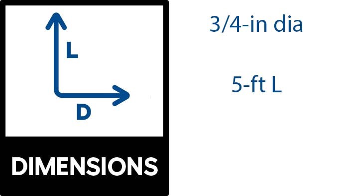 slide 2 of 6, Southland 3/4-in x 60-in Black Pipe, 1 ct