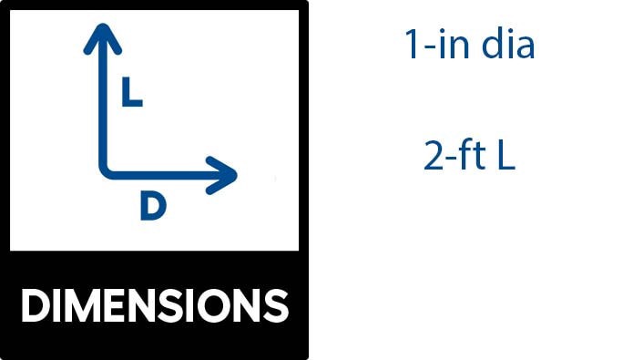 slide 2 of 6, Southland 1-in x 24-in Black Pipe, 1 ct