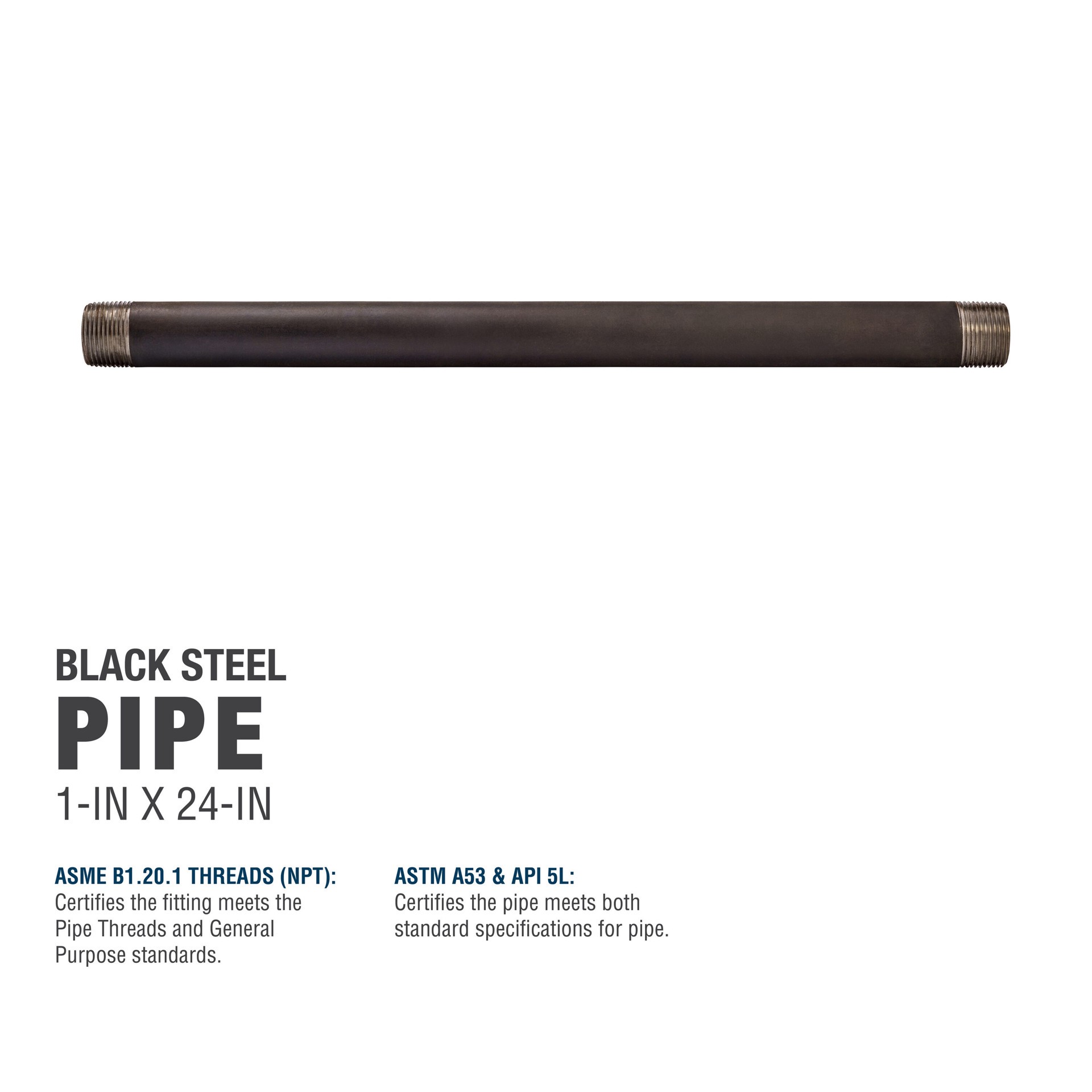 slide 6 of 6, Southland 1-in x 24-in Black Pipe, 1 ct