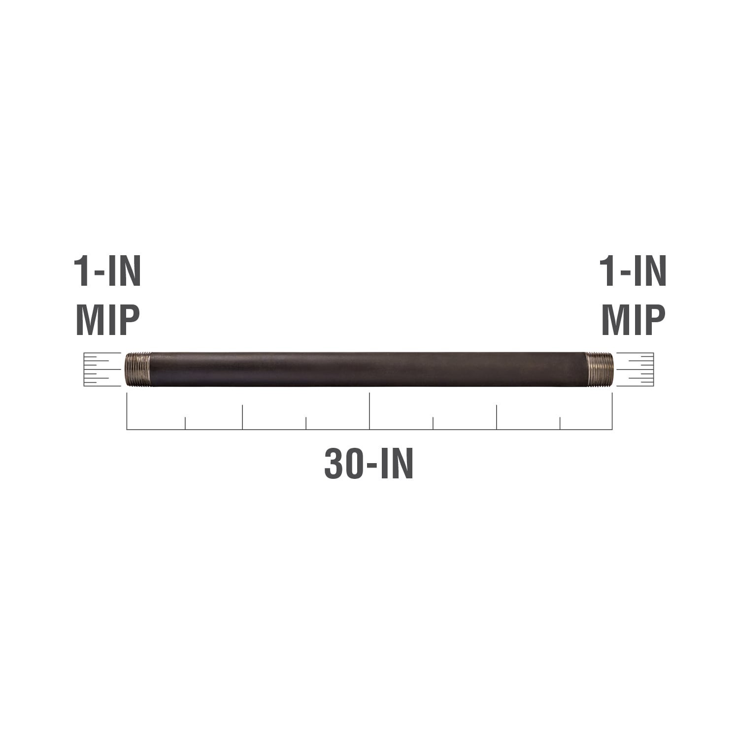 slide 3 of 6, Southland 1-in x 30-in Black Pipe, 1 ct