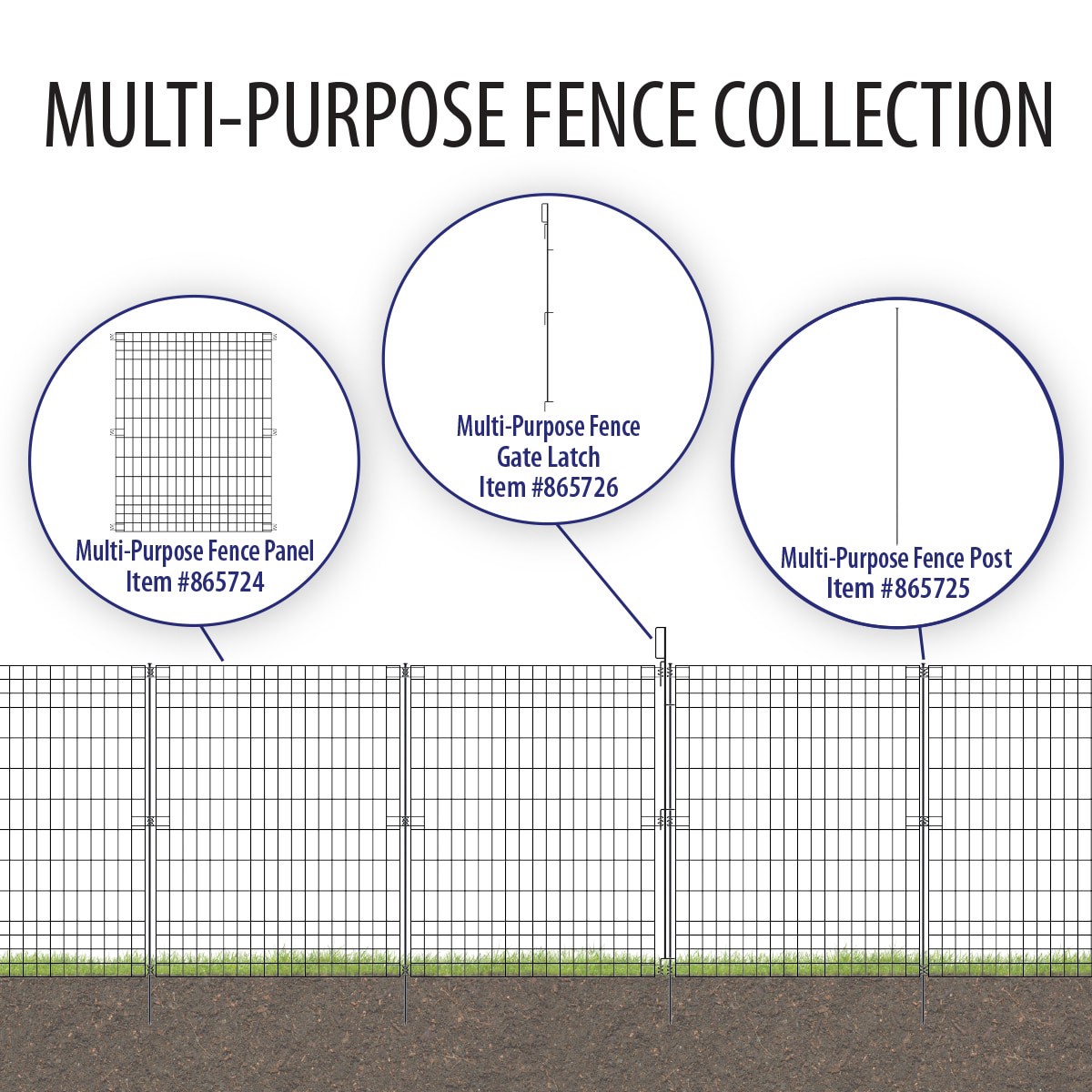 slide 4 of 6, YARDLINK Multi-Purpose 4-ft H x 3-ft W Black Steel No Dig Garden Decorative metal Fence panel, 1 ct